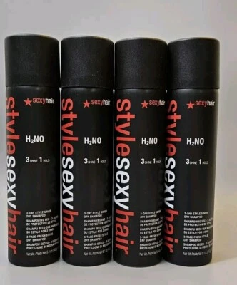 Style Sexy Hair H2NO Dry Shampoo 3 Day Style Saver 3 Shine 1 Hold LOT OF 4  - Image 1 of 4