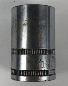 New Britain 11/16" 12 Point 1/2" Drive Shallow Socket NT1222 Made In USA - Picture 1 of 6
