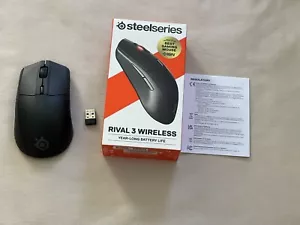 SteelSeries Rival 3 Wireless Gaming Mouse - Black *B-GRADE* (FREE SHIP) - Picture 1 of 11