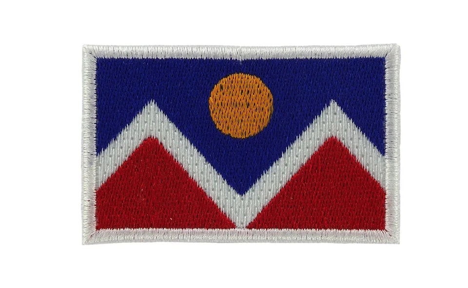 Flag patch patches backpack iron on denver usa american city - Image 1 of 1