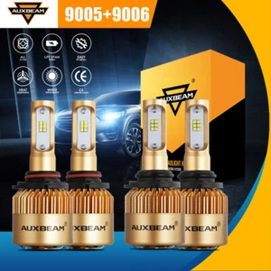 AUXBEAM 9005 9006 LED Headlight For Chevy Pickup Truck 1500 2500 3500 1990-2000 - Picture 1 of 12