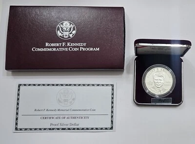 1998-S Robert F. Kennedy Commemorative Proof Silver Dollar Coin (w/Box & COA) - Image 1 of 4