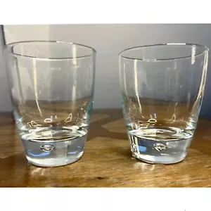 Bormioli Rocco Whiskey Double Old Fashioned Rocks Bubble Bottom Heavy Set of 2 - Picture 1 of 5