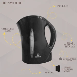 Electric Kettle Cordless Fast Rapid Boil Jug 2200W 1.7L Black BPA Free Easy Fill - Picture 1 of 9