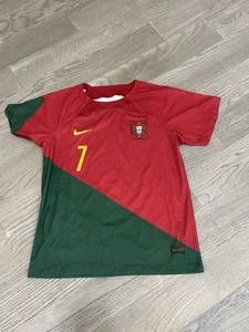 Camiseta de la Selección Nacional de Portugal Para Hombre Grande Nike Fútbol Ronaldo 7 Rojo Verde - Imagen 1 de 7