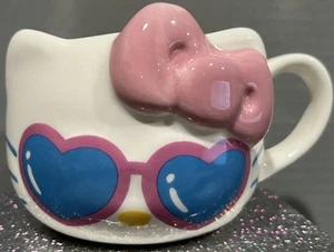 Sanrio HK Hello Kitty Sunglasses Coffee Tea Cocoa Cup Mug Planter Collectible - Picture 1 of 4