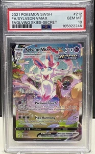 Pokémon TCG Sylveon Vmax SWSH07: Evolving Skies 212/203 Secret Rare - Picture 1 of 2