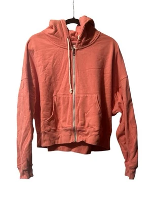 Sudadera con Capucha Cremallera Recortada American Eagle Naranja Coral Prenda Mezcla Algodón XXL (1043) Foto 1 de 4