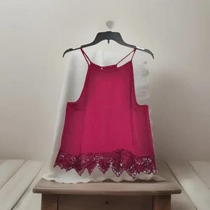 Damen Trägertop von The Hanger Spaghettiträger Burgund Gr. L Neu mit Etikett - Bild 1 von 6