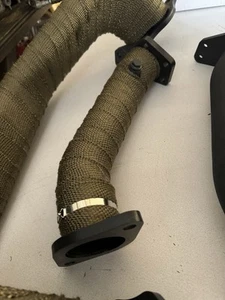 2 Bolt Up-Pipe Cerakoted and Titanium Wrapped 2004-21 Subaru STI, 2006-14 WRX - Picture 1 of 7