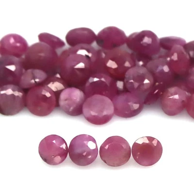 10.42 CT. Heated 61Pcs Pink Ruby Madagascar Round - Image 1 of 4