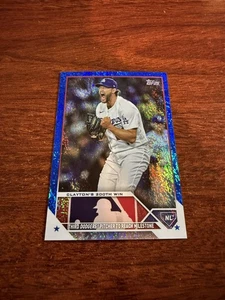 2023 Topps Update Blue Foil Parallel Refractor #US202 Clayton Kershaw #'d/999 - Picture 1 of 2