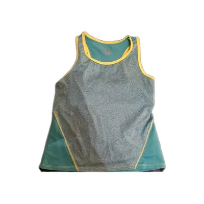 Tanque FILA Girl's (Kids) Record Break azul/verde Racerback Performance 10/12 - Imagem 1 de 3