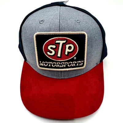 STP Motorsports Patch Hat Trucker Cap Snapback Red Gray Blue Y2K Nascar - Image 1 of 4