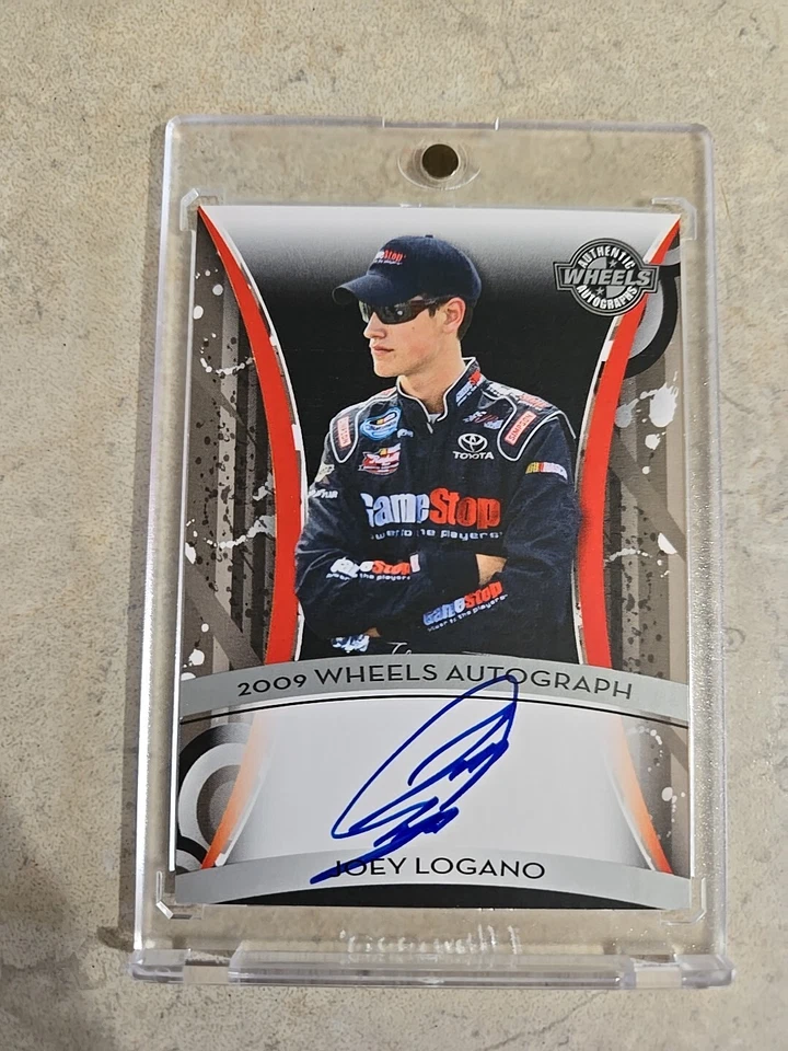 2009 Joey Logano Wheels Rookie Auto Card MINT CONDITION On Card Auto - Image 1 of 4