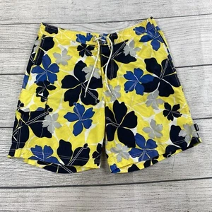 Nautica Tropical Board Shorts Men Size Large Hawaiian Print Swim Trunks Pocket - Picture 1 of 8
