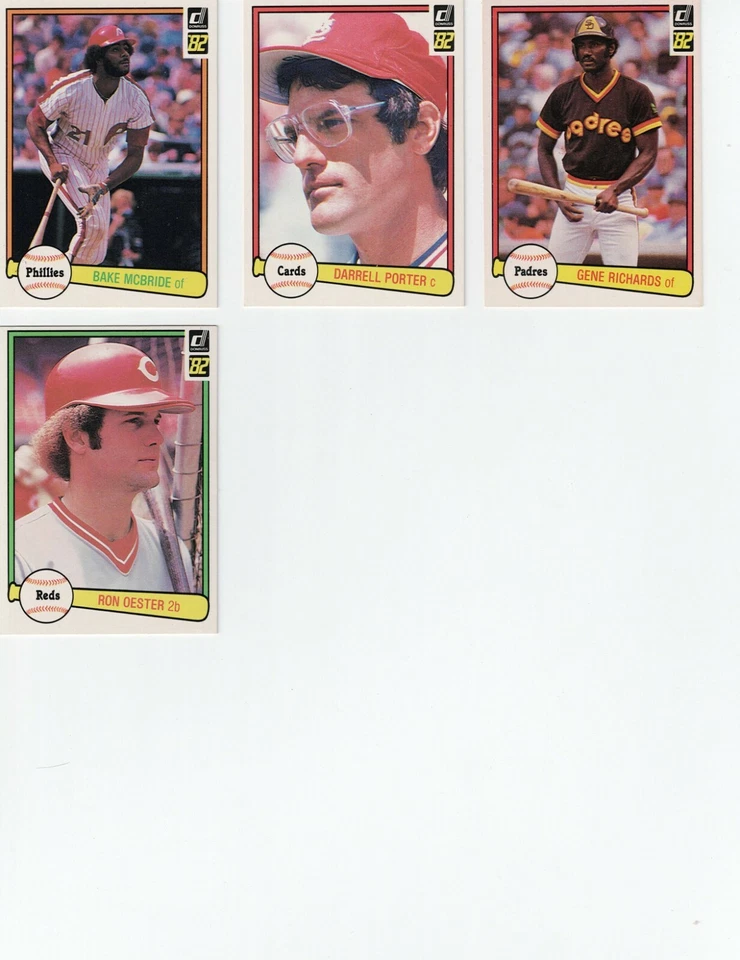 1982 DONRUSS Baseball Complete Your Set 251-500 - Image 1 of 1