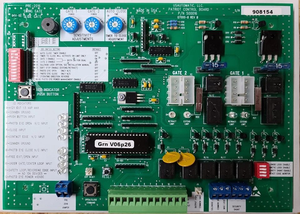 US Automatic 500016 Replacement Logic Control Board for Patriot Openers 500001 - Image 1 of 1