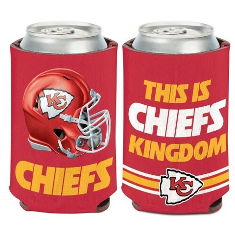 KANSAS CITY CHIEFS KINGDOM SOFT FOAM CAN BOTTLE COOZIE COOLER HOLDER KOOZIE Cover