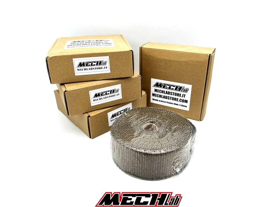 benda termica per scarico collettori auto moto 10mt 50mm titanio heat wrap - Bild 1 von 1