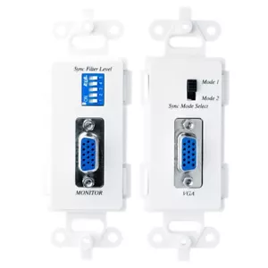 *CAJA ABIERTA* Placa extensora de pared Element-Hz™ ELE7015OB VGA sobre Cat5e/6 (blanca) - Imagen 1 de 6