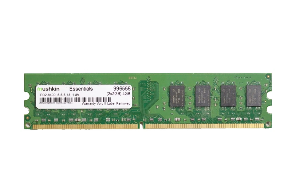 Mushkin esentials Nr. 996558 DDR2 Module 2GB (1x2) PC2-6400U DDR2-800 CL5 #7983 - Bild 1 von 1