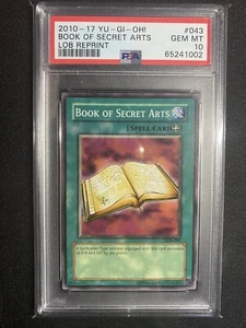 Yu-Gi-Oh! Book Of Secret Arts MISPRINT No Quill LOB-043 Reprint PSA 10 - Picture 1 of 1