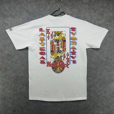 VTG Hard Rock Cafe Shirt Mens Medium White Las Vegas Heavy Tee Made in USA 90s