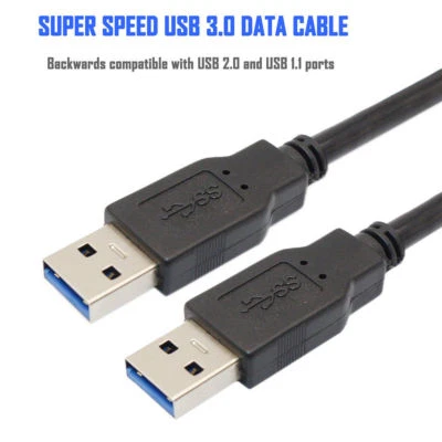 New USB 3.0 A Male to A Male USB to USB Cable M/M Cord for Data sync Transfer - Image 1 of 4