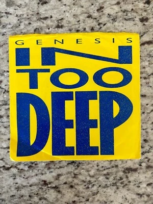 Genesis - In Too Deep/I'd Rather Be You 45 RPM, Atlantic, 1986, UC, Pic Slv - Imagem 1 de 4