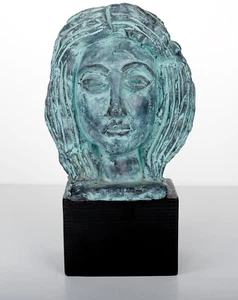 Rarità Tibor Jankay - Scultura in ceramica "Irenke" su base - Unica nel suo genere - Foto 1 di 12