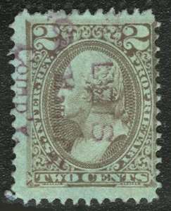 RB12b PROPRIETARY Revenue Tax Stamp CV$2 Handstamp Cancel Used - Picture 1 of 2