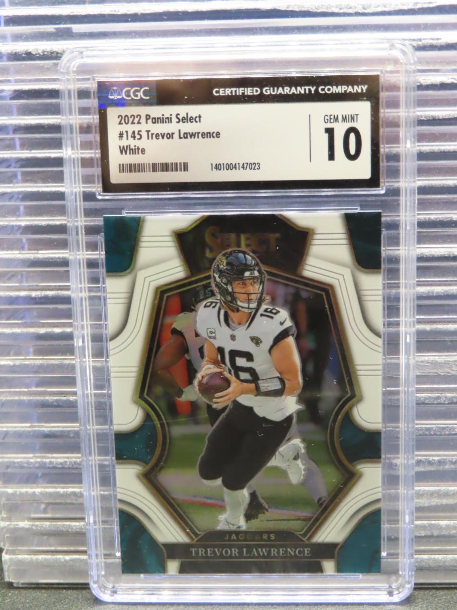 2022 Select Trevor Lawrence Premier Level White Prizm #08/35 CGC 10 Jaguars