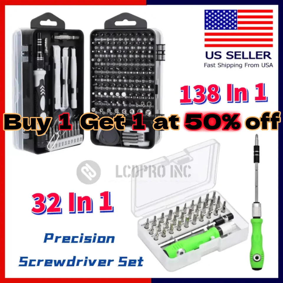 Präzisions Schraubendreher Set Mini 138 in1 Multifunktion TORX Magnet Reparatur Werkzeug - Bild 1 von 1