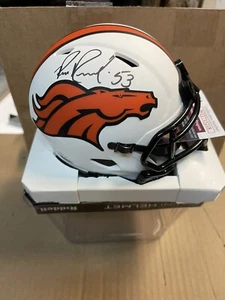 Broncos BILL ROMANOWSKI SIGNED RIDDELL Lunar HELMET 2X SUPER BOWL CHAMPS JSA - Picture 1 of 2