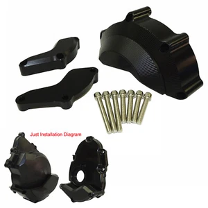 Black Engine Stator Timing Crash Sliders Protector For YAMAHA YZF R6 2006-2021 - Picture 1 of 8