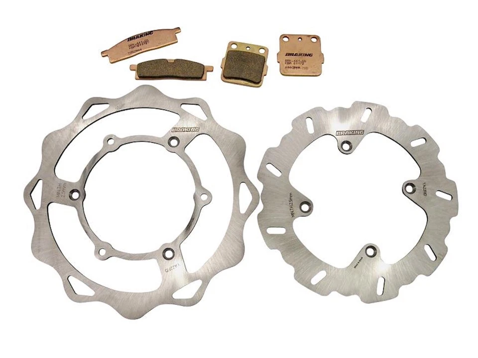 BRAKING Dischi Freno Anteriore Posteriore Pastiglie Kawasaki KX 100 2005-2017 Foto 1 de 1