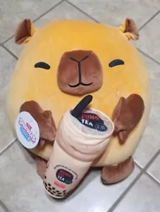 ZURU Snackles Series 2: SPENCER CAPYBARA With Kung Fu Tea Boba 16 Inch Plush - Picture 1 of 5