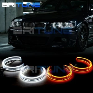 Für BMW E39/E46/E36/E38 LED Angel Eyes Kit Heiligenschein Ringe Kristall DTM Switchback - Bild 1 von 14
