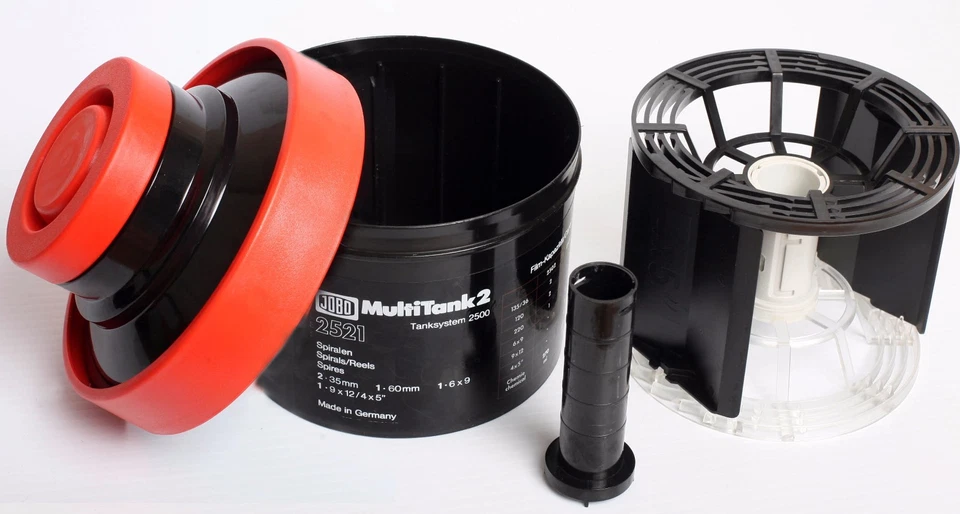 Carrete Jobo 2520 Multitank 2 + 2509n 4X5 con tapa de inversión Foto 1 de 1