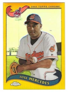 2002 Topps Chrome Gold Refractor #406 Jose Mercedes Cleveland Indians BV$2.50 - Picture 1 of 1