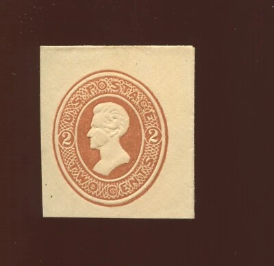 U124 Jackson Die 1 Brown on Cream Unused Full Corner Cut Square (Bx 2081) - Image 1 of 2