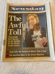September 11 2001 Newsday Long Island Newspaper 9/11 Sept 13 - Picture 1 of 2