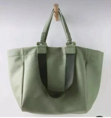 Free People Ventura Vegan Tote Bag Ochre Green NWOT $198 - Image 1 of 4