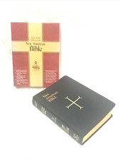 New American Bible LARGE Type Ed St Joseph Edition Catholic Gold Edge Boxed 1989