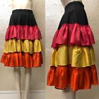 Vintage 1940s Multi Layered Crinoline Underskirt Orange Yellow Ruffle Skirt Slip