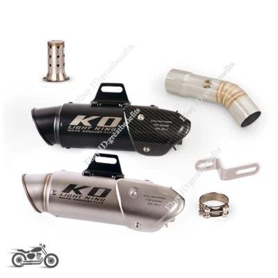 Silenciador silenciador tubo de enlace medio sistema de escape deslizable 310 mm para Yamaha FZ8 FZ8N Foto 1 de 4