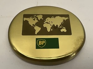 Vintage BP Paper Weight 70's Solid Brass 1 LB Gas Oil British Petroleum Auto Car - Picture 1 of 6