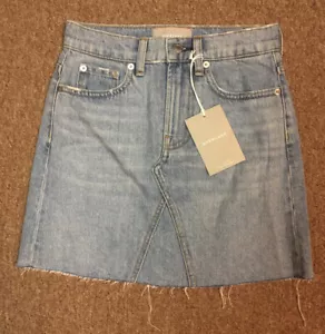 NWT Everlane Denim Cut Off Jean Skirt, Medium Wash, 23 - Picture 1 of 5