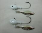 2 - 1/2 oz. - Underspin Jigs  Color: PEARL WHITE